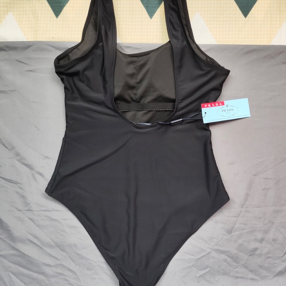 Prada Black Logo-Accent Bikini One-Piece - Picture 2 of 5